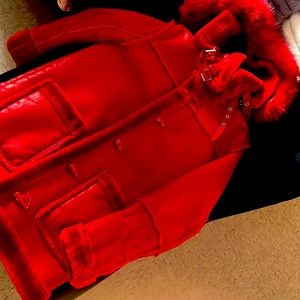 Jordan Craig men Denali shearling jacket (red ) USED NO TAGS IN GOOD CONDITION